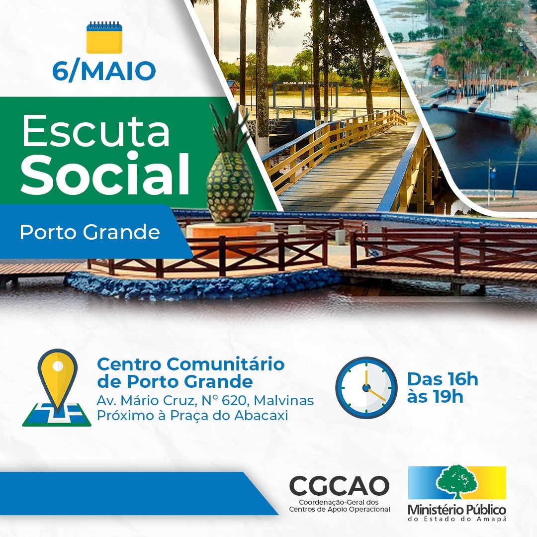 ESCUTA SOCIAL AQUI EM PORTO GRANDE!